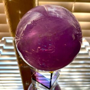 Beautiful Amethyst Sphere on a Stand